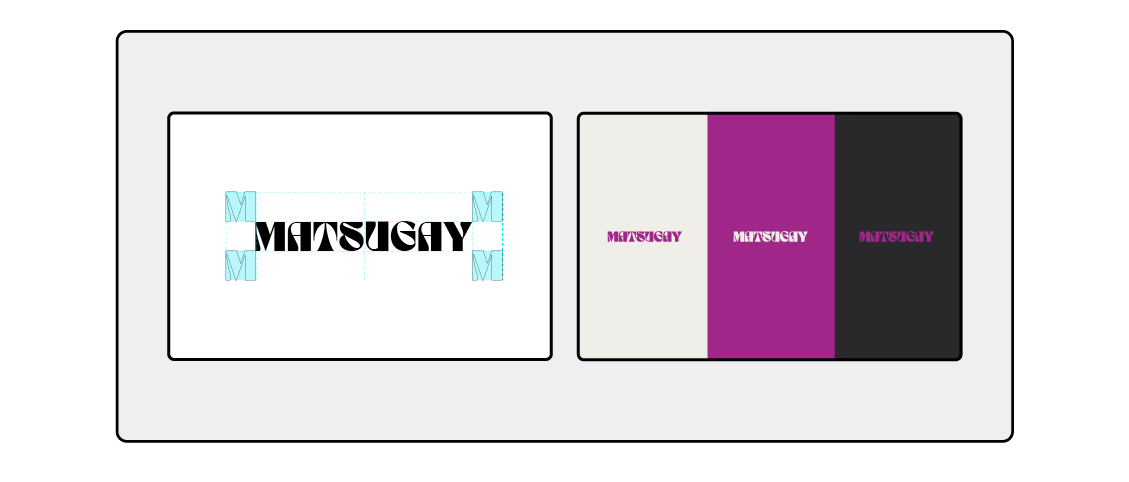 Comparing wordmark logo and color treatments